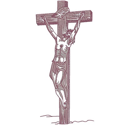 Matriz de matriz Matriz De Bordado Cristo Crucificado